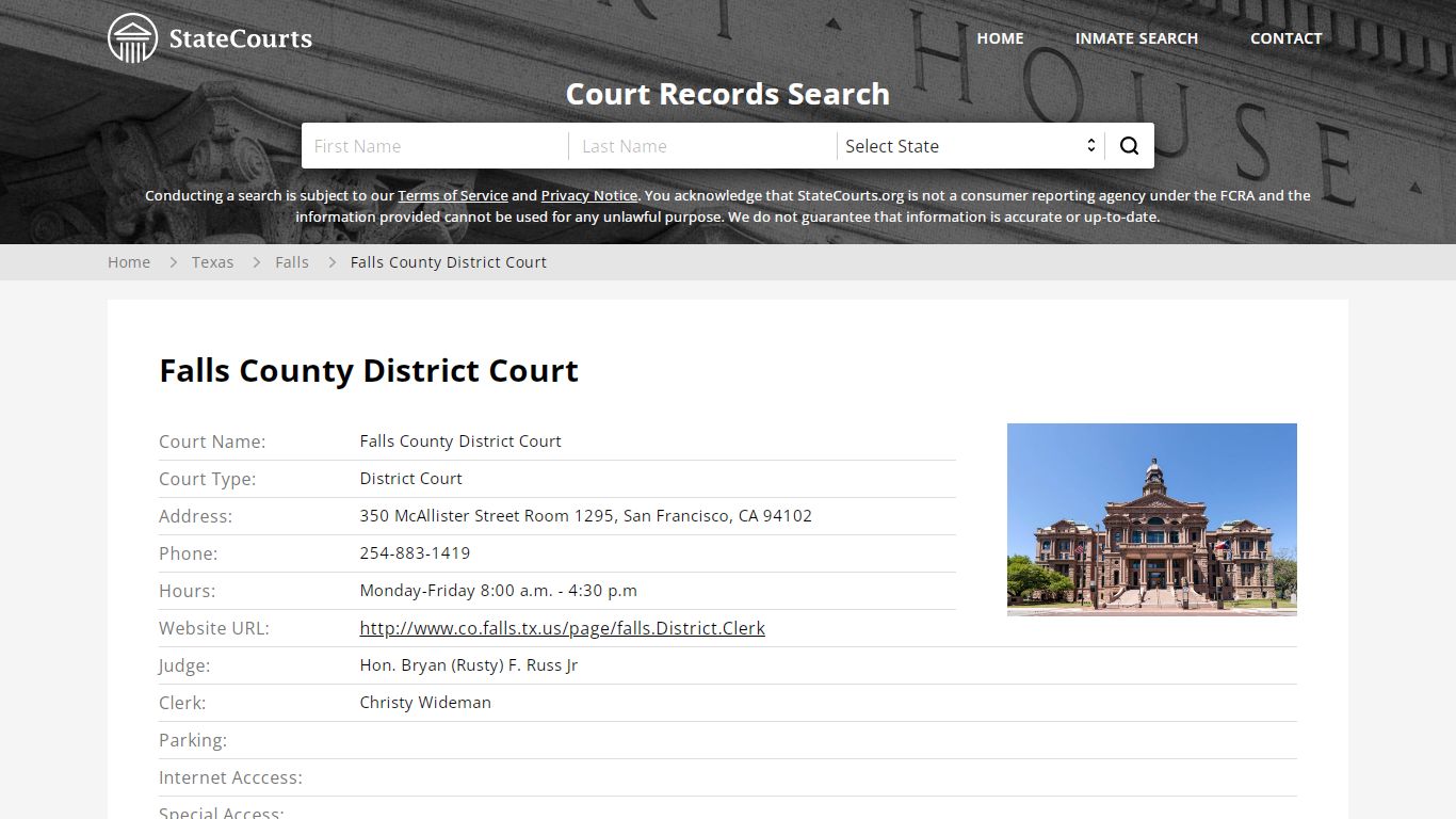 Falls County District Court, Falls County, TX - StateCourts